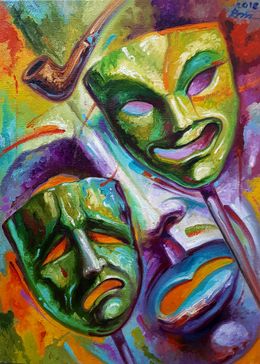 Painting, Theater masks, Voichenko Sergiy