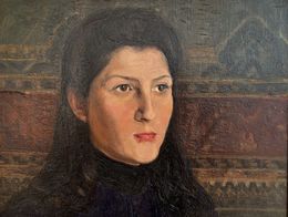 Peinture, Portrait de jeune femme, Charles Alexandre Mairet