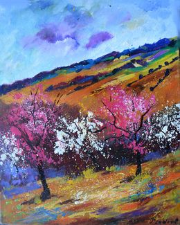 Painting, Pink spring, Pol Ledent