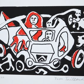 Print, Composition aux personnages (C), Yvon Taillandier