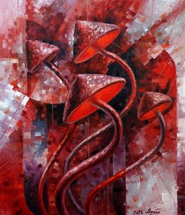 Gemälde, Red in gray, Voichenko Sergiy