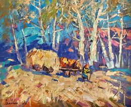 Painting, Hay is being carried, Ivanyuk Oleksiy