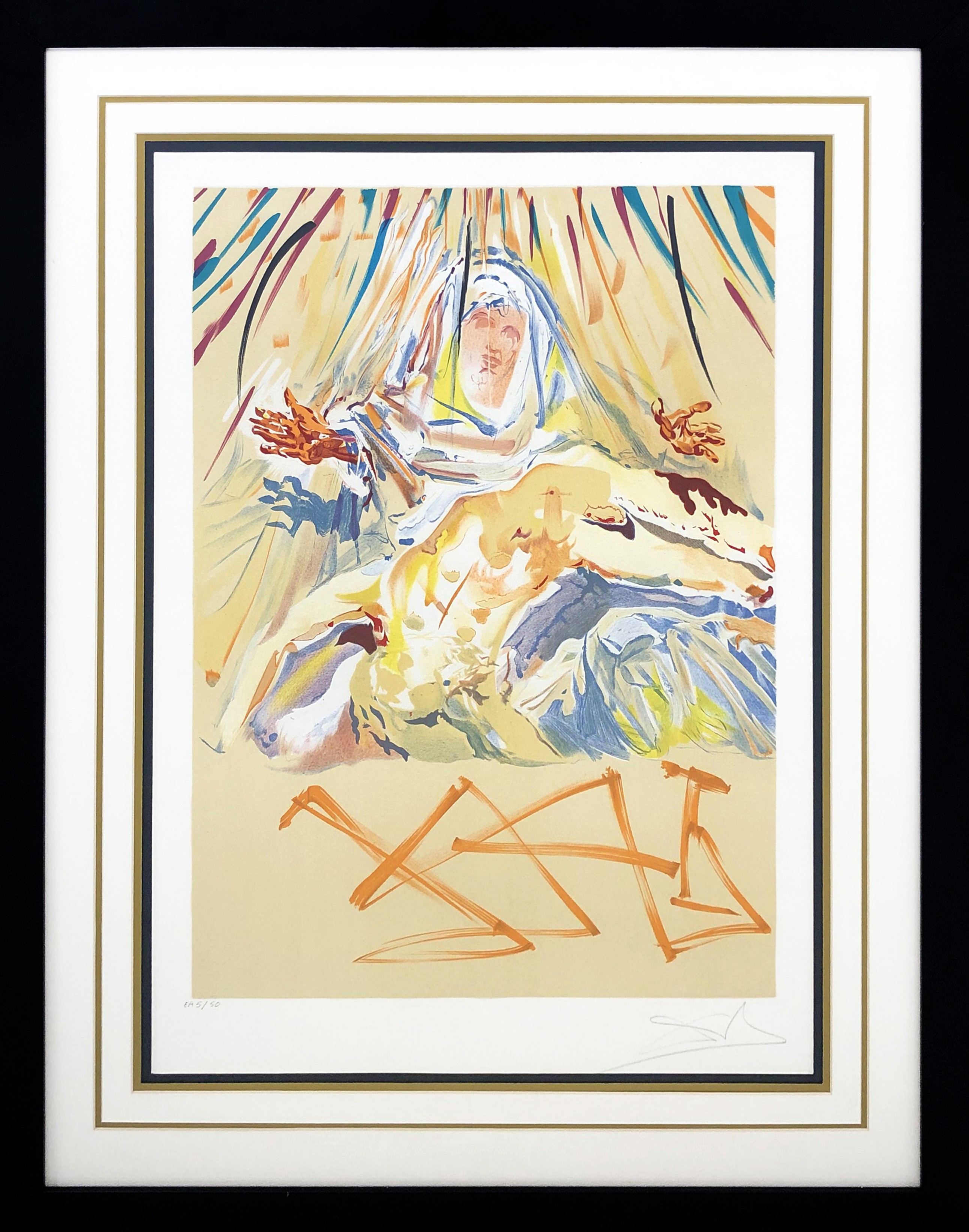Salvador Dali, La Pieta Nera (Black Madonna), hand signed lithograph Salvador Dali, La Pieta Nera (Black Madonna), hand signed lithograph