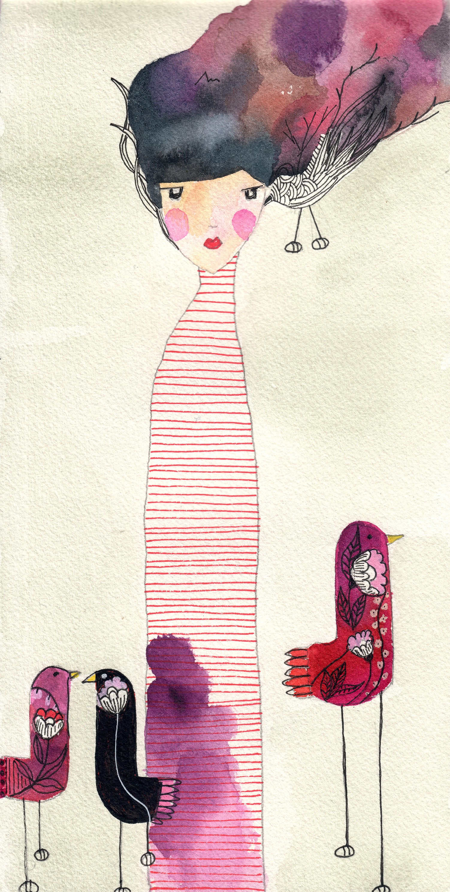 Gris De Garance, Femme oiseaux et gravité Gris De Garance, Femme oiseaux et gravité