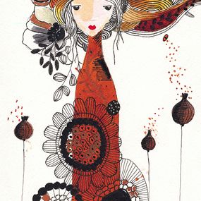 Pintura, Femme de l'automne, Gris De Garance
