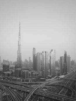 Fotografien, Burj Khalifa black and white, Mark Elst