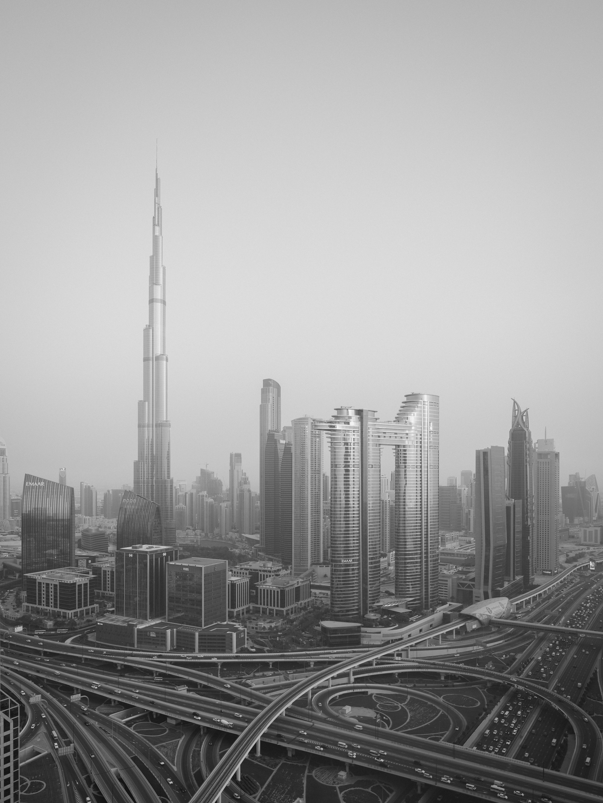 Mark Elst, Burj Khalifa black and white Mark Elst, Burj Khalifa black and white