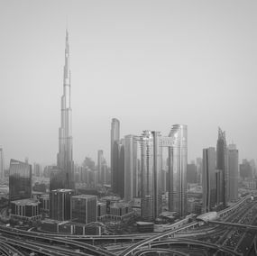Photography, Burj Khalifa black and white, Mark Elst