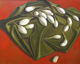 Gemälde, White aubergines, Andreas Charalambous