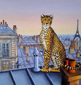 Painting, Par dessus les toits Paris, Dan Jacobson