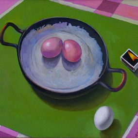 Gemälde, Eggs in a pan, Andreas Charalambous