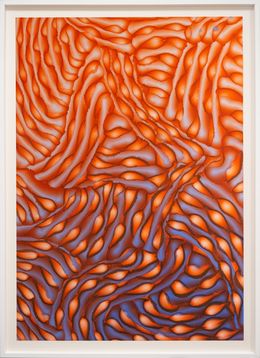 Gemälde, Orange blue spring, François Nugues