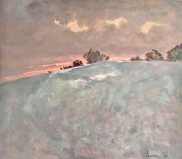 Gemälde, Winter evening, Ivanyuk Oleksiy