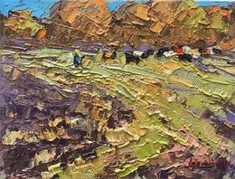 Painting, Queue in the field, Ivanyuk Oleksiy