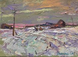 Gemälde, Snowy street, Ivanyuk Oleksiy