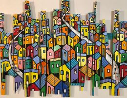 Gemälde, Favelas rio, Brito Esteves