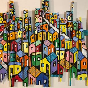 Gemälde, Favelas rio, Brito Esteves