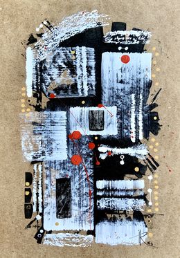 Peinture, "Stories Told by the Fan" 1 in the diptych, Iryna Rets