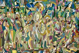 Gemälde, Palm Sunday, Albrecht Behmel