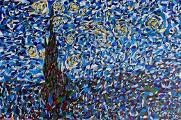 Gemälde, Starry Night, Albrecht Behmel