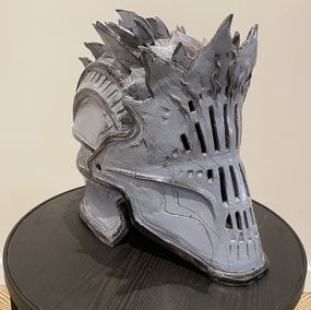 Sculpture, Casque médiéval fantasy, Manu Klein