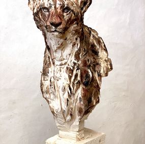 Skulpturen, Grand buste de guépard, Jürgen Lingl