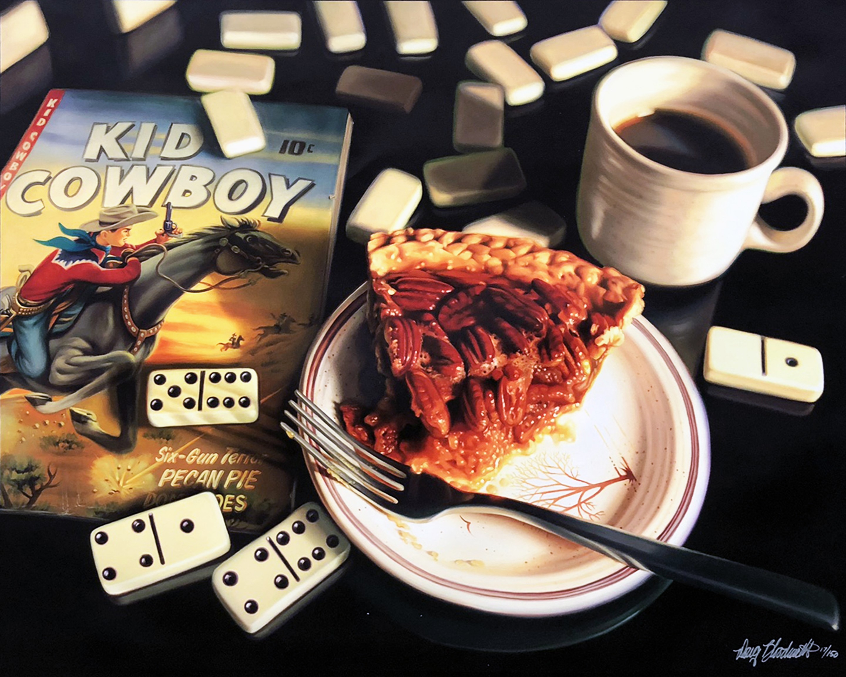 Doug Bloodworth, Pecan Pie (large signed giclee on canvas) Doug Bloodworth, Pecan Pie (large signed giclee on canvas)