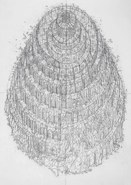 Fine Art Drawings, Tour de Babel - série les Grands Dessins, Claude Courtecuisse