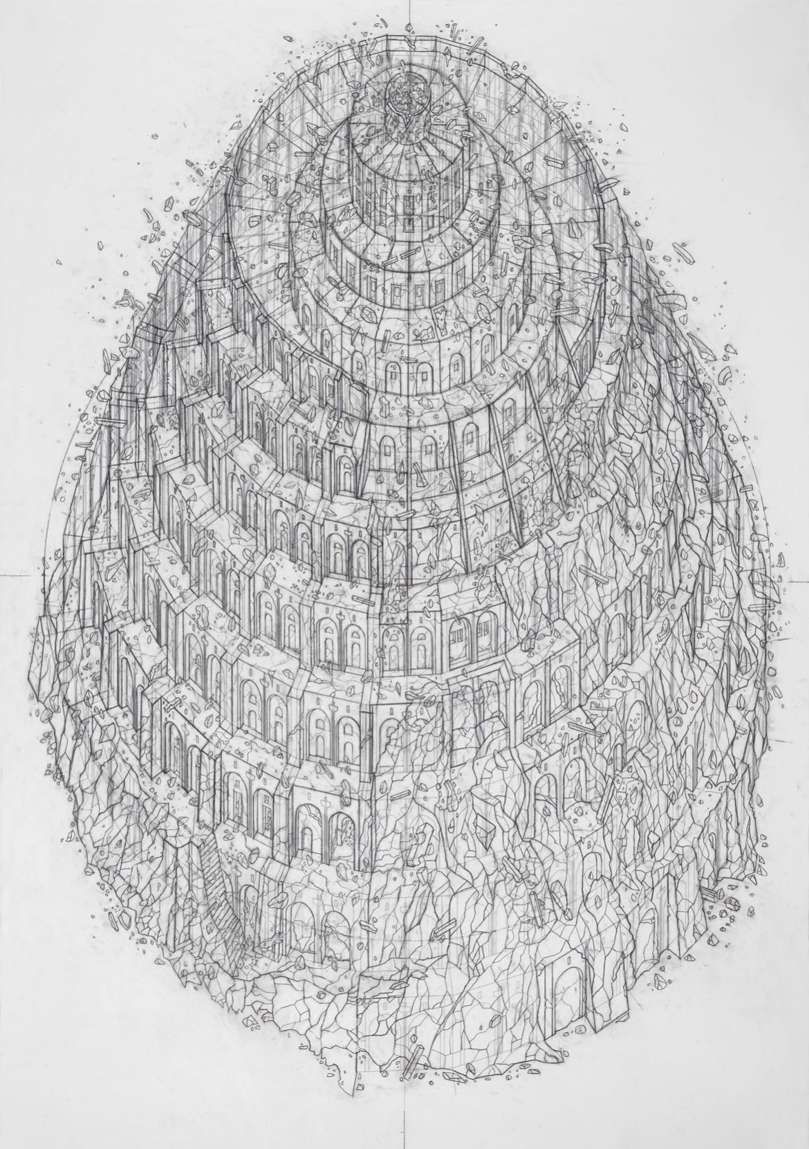 Claude Courtecuisse, Tour de Babel - série les Grands Dessins Claude Courtecuisse, Tour de Babel - série les Grands Dessins