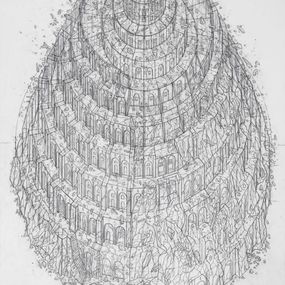 Fine Art Drawings, Tour de Babel - série les Grands Dessins, Claude Courtecuisse