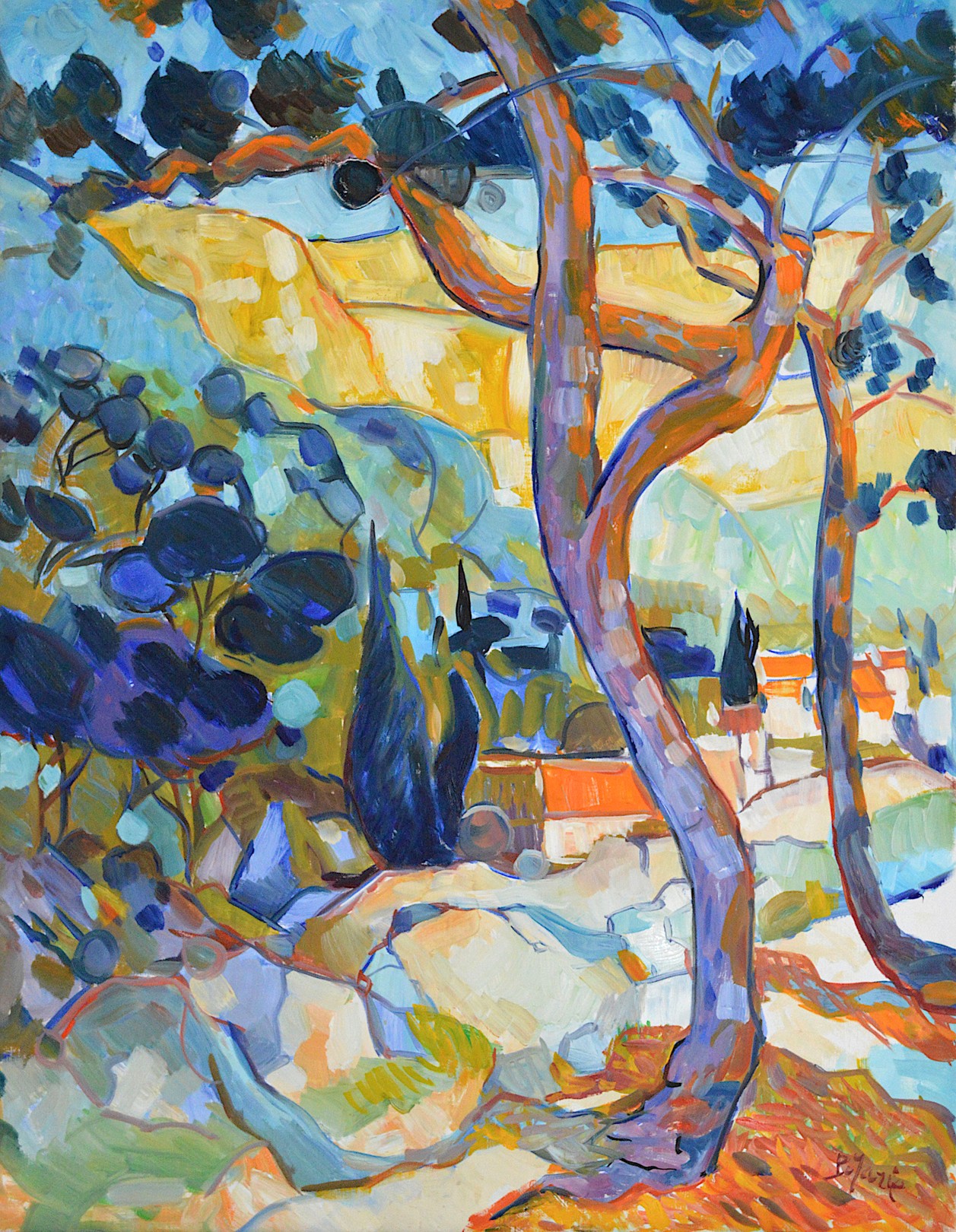 Patrick Marie, Village de Provence - le soir Patrick Marie, Village de Provence - le soir