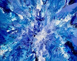 Gemälde, Blue Explosion, Monica Tangen