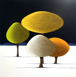 Painting, Les arbres 04.10.24, Laurent Bouro