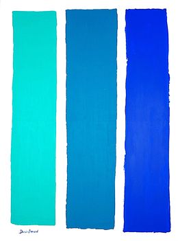 Gemälde, Color lines, turquoise, Damien Berrard