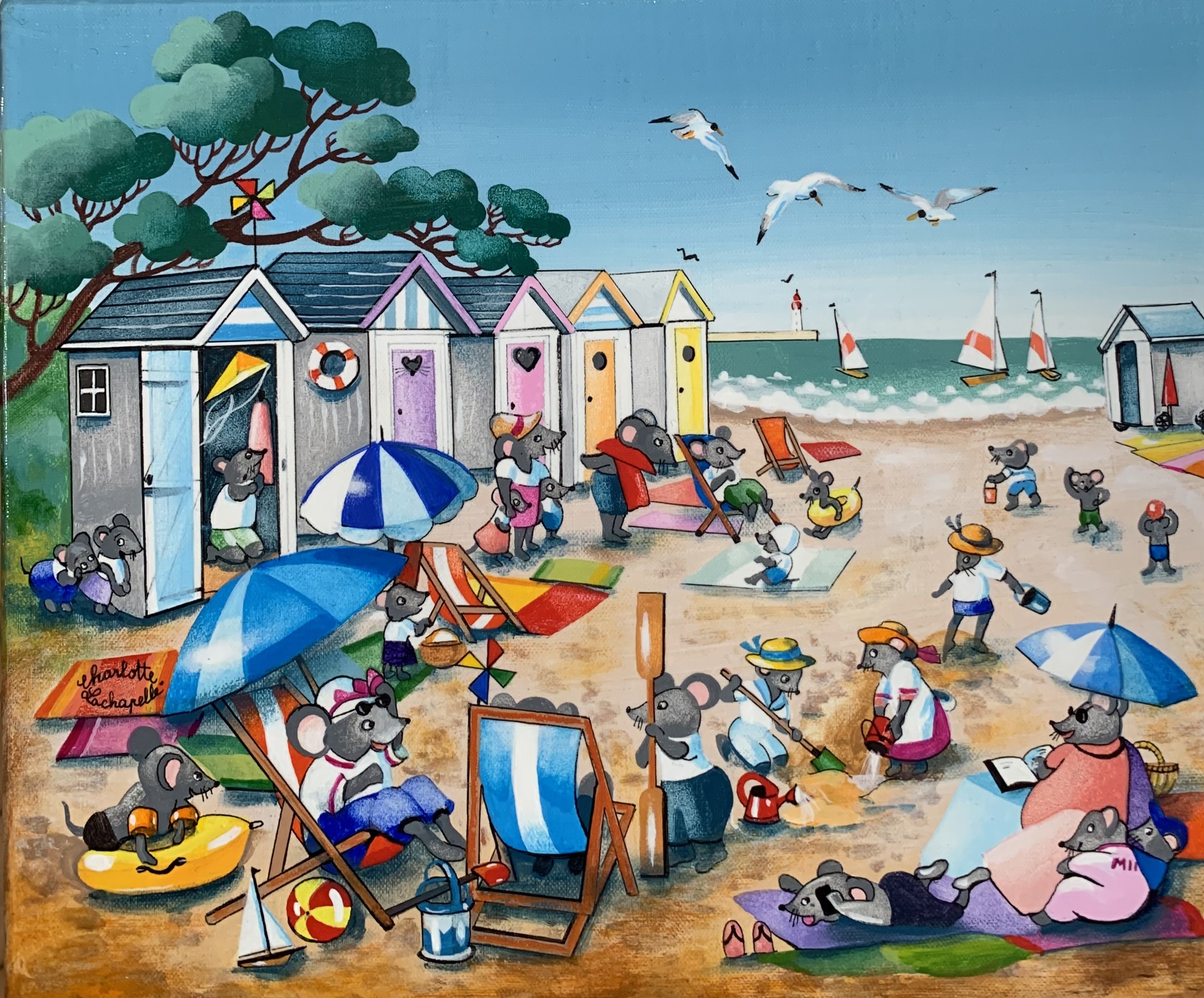 Charlotte Lachapelle, Les souris sur la plage Charlotte Lachapelle, Les souris sur la plage
