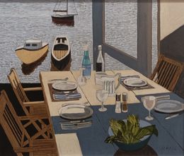Peinture, View from a Restaurant II, Mike Hall