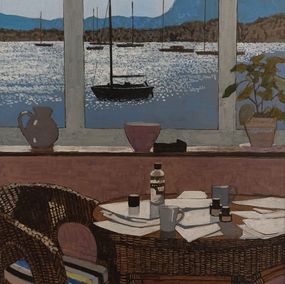 Gemälde, View from a Restaurant, Mike Hall