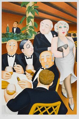 Print, The Baron Entertains, Beryl Cook