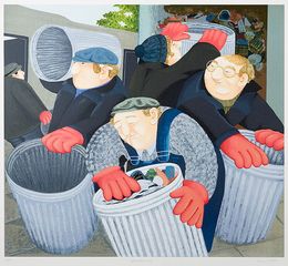 Print, Dustbin Men, Beryl Cook