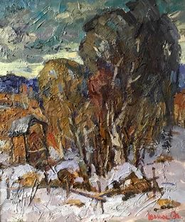Painting, The first snow fell, Ivanyuk Oleksiy