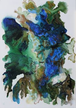 Painting, Roches sous marines, Frédérique Fabri