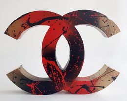 Sculpture, C black red gold, Spaco