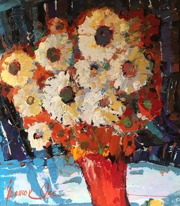 Painting, Flowers on the table, Oksana Ivanyuk