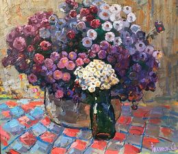 Painting, Big bouquet of autumn flowers, Oksana Ivanyuk