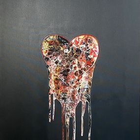 Gemälde, Red heart, Otto R