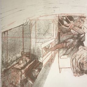 Édition, Personnage allongé dans l'atelier ou gisant, Sam Szafran