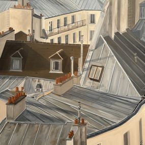 Gemälde, Sur les toits de Paris, Marie France Garrigues