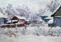 Gemälde, A cold winter, Boris Serdyuk