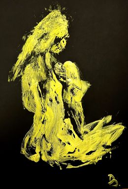 Painting, Monochrome nu jaune, Julien Danaux