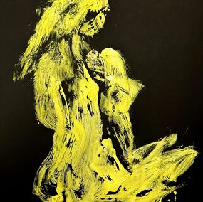 Gemälde, Monochrome nu jaune, Julien Danaux